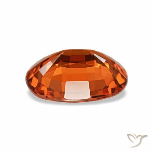 2,13 ctw natürlicher orangefarbener Spessartin, Oval Schliff, VS