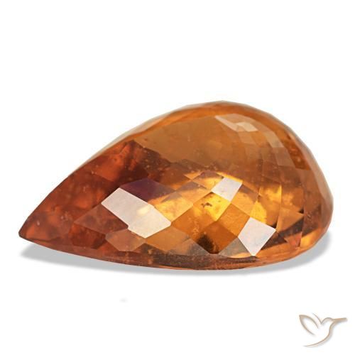 7,66 ctw natürlicher orangefarbener Spessartin, Birnenform, VS