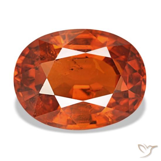 4,65 ctw natürlicher orangefarbener Spessartin, Oval Schliff, VS