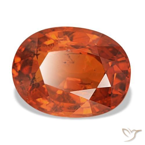 4,65 ctw natürlicher orangefarbener Spessartin, Oval Schliff, VS