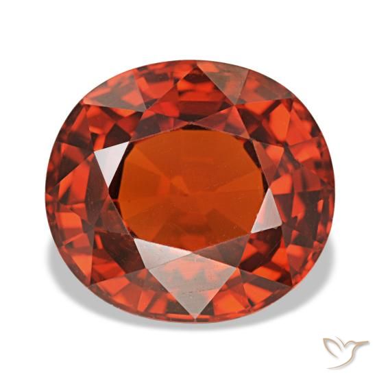 4,35 ctw natürlicher roter Spessartin, Oval Schliff, VVS-VS