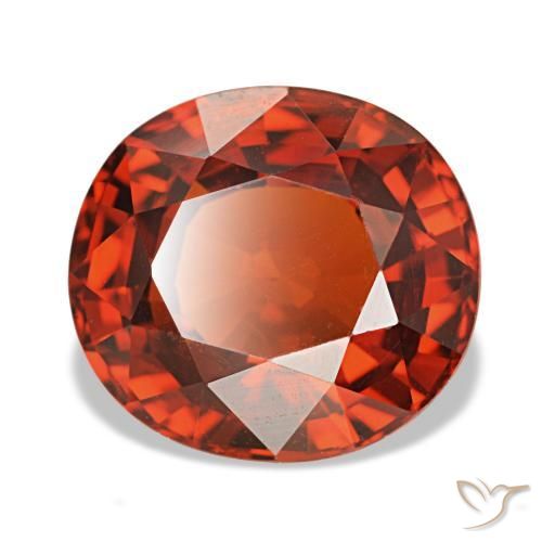 4,35 ctw natürlicher roter Spessartin, Oval Schliff, VVS-VS