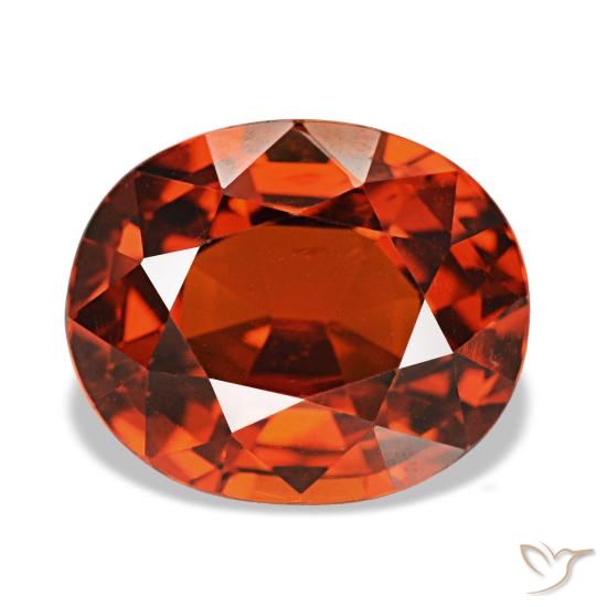 3,89 ctw natürlicher roter Spessartin, Oval Schliff, VS
