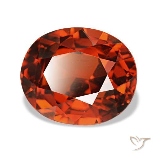 3,89 ctw natürlicher roter Spessartin, Oval Schliff, VS