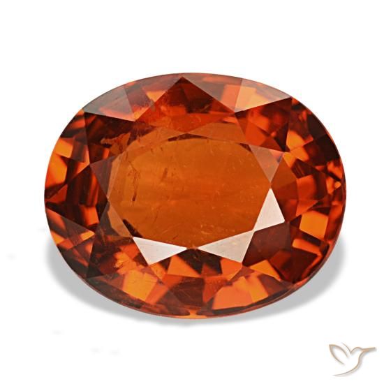 3,55 ctw natürlicher roter Spessartin, Oval Schliff, VS