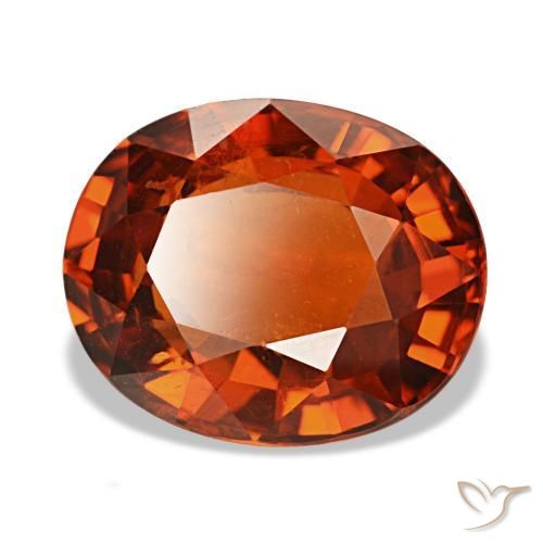 3,55 ctw natürlicher roter Spessartin, Oval Schliff, VS