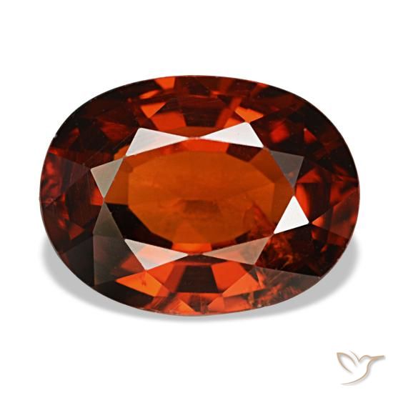4,00 ctw natürlicher roter Spessartin, Oval Schliff, VS