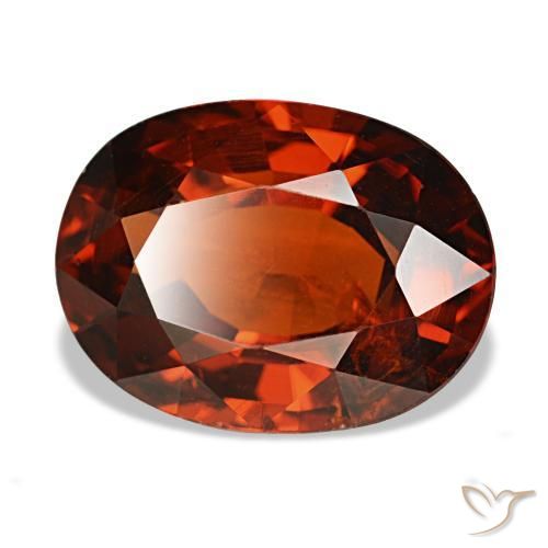 4,00 ctw natürlicher roter Spessartin, Oval Schliff, VS