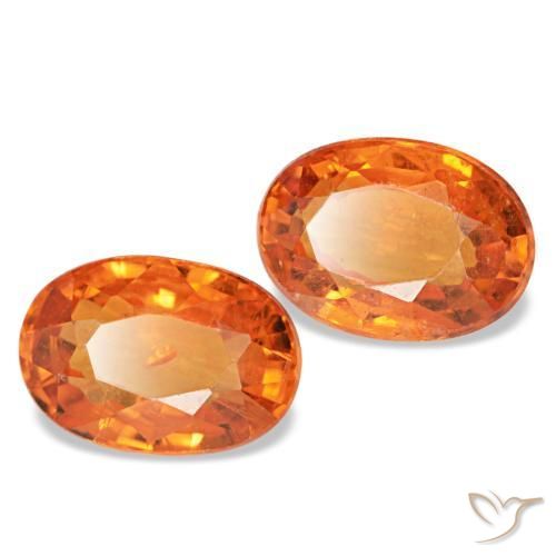 1,43 ct natürliche orangefarbener Spessartin-Edelsteine, Oval Schliff, VS-SI