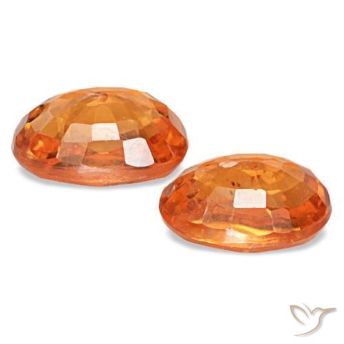 1,43 ct natürliche orangefarbener Spessartin-Edelsteine, Oval Schliff, VS-SI