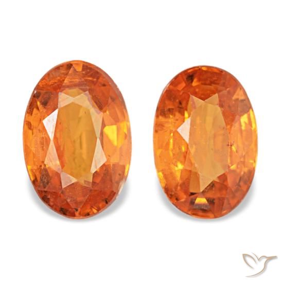 1,12 ct natürliche orangefarbener Spessartin-Edelsteine, Oval Schliff, VS-SI