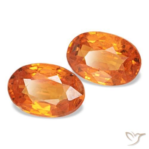 1,12 ct natürliche orangefarbener Spessartin-Edelsteine, Oval Schliff, VS-SI