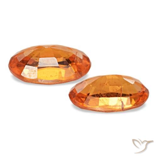 1,12 ct natürliche orangefarbener Spessartin-Edelsteine, Oval Schliff, VS-SI