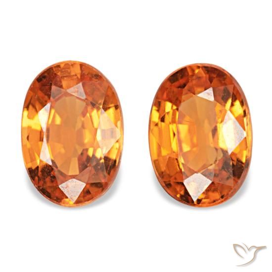 1,13 ct natürliche orangefarbener Spessartin-Edelsteine, Oval Schliff, VS