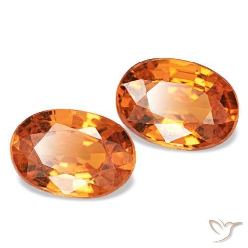 1,13 ct natürliche orangefarbener Spessartin-Edelsteine, Oval Schliff, VS