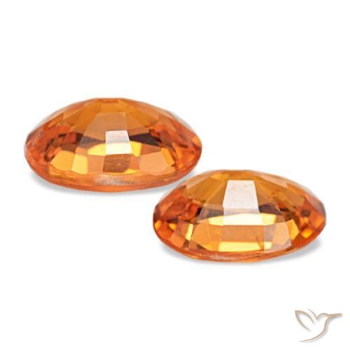 1,13 ct natürliche orangefarbener Spessartin-Edelsteine, Oval Schliff, VS