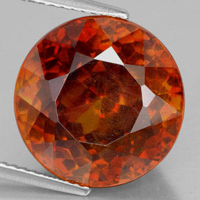 16,38 ctw natürlicher orangefarbener Sphalerit, Rundschliff, SI-I1
