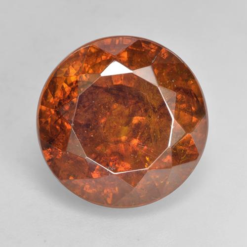 11,33 ctw natürlicher orangefarbener Sphalerit, Rundschliff, SI-I1
