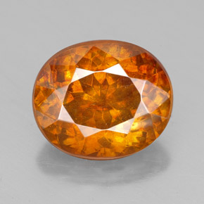 7,77 ctw natürlicher orangefarbener Sphalerit, Oval Schliff, SI-I1