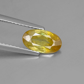 1,26 ctw natürlicher gelber Sphalerit, Oval Schliff, SI