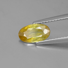 1,26 ctw natürlicher gelber Sphalerit, Oval Schliff, SI