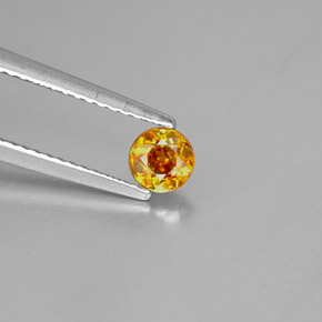 0,41 ctw natürlicher orangefarbener Sphalerit, Rundschliff, VS