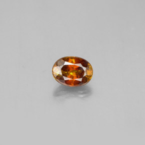 0,75 ctw natürlicher orangefarbener Sphalerit, Oval Schliff, SI