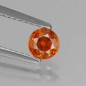 0,40 ctw natürlicher orangefarbener Sphalerit, Rundschliff, VS-SI