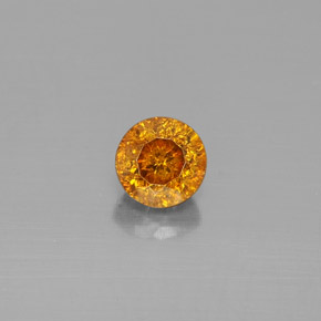 0,69 ctw natürlicher orangefarbener Sphalerit, Rundschliff, SI