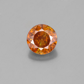 1,60 ctw natürlicher orangefarbener Sphalerit, Rundschliff, SI