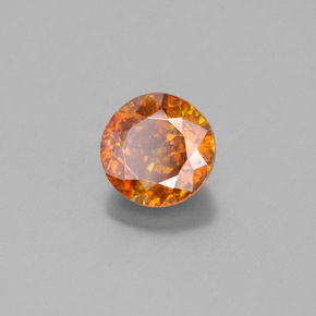 1,60 ctw natürlicher orangefarbener Sphalerit, Rundschliff, SI