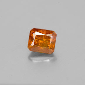 1,22 ctw natürlicher orangefarbener Sphalerit, Smaragdschliff, SI