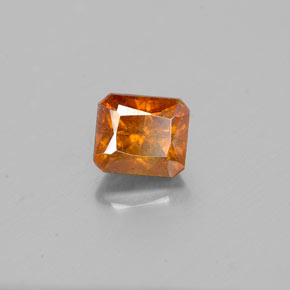 1,22 ctw natürlicher orangefarbener Sphalerit, Smaragdschliff, SI