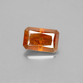 1,86 ctw natürlicher orangefarbener Sphalerit, Smaragdschliff, SI