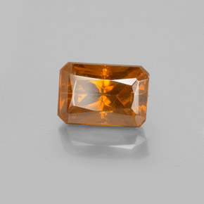 2,23 ctw natürlicher orangefarbener Sphalerit, Smaragdschliff, VS-SI