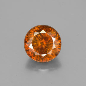 1,97 ctw natürlicher orangefarbener Sphalerit, Rundschliff, SI