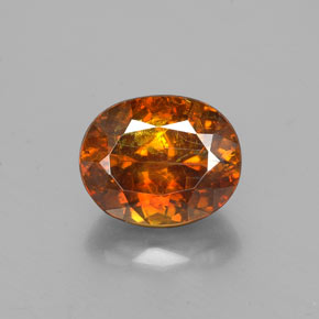 2,12 ctw natürlicher orangefarbener Sphalerit, Oval Schliff, SI