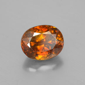 2,12 ctw natürlicher orangefarbener Sphalerit, Oval Schliff, SI
