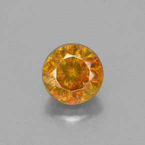 1,86 ctw natürlicher orangefarbener Sphalerit, Rundschliff, SI