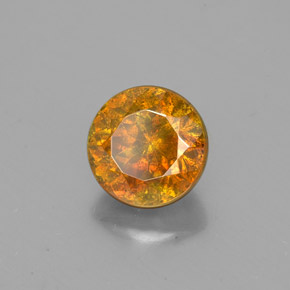 1,86 ctw natürlicher orangefarbener Sphalerit, Rundschliff, SI