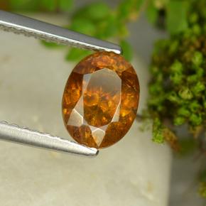 2,18 ctw natürlicher orangefarbener Sphalerit, Oval Schliff, SI