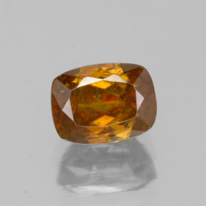 1,63 ctw natürlicher orangefarbener Sphalerit, Kissenschliff, SI