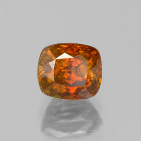 1,56 ctw natürlicher orangefarbener Sphalerit, Kissenschliff, SI