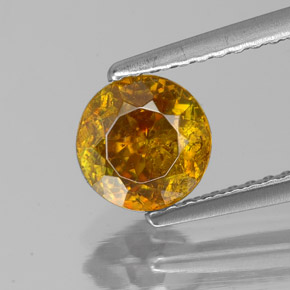 1,30 ctw natürlicher orangefarbener Sphalerit, Rundschliff, SI