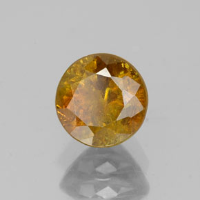 0,95 ctw natürlicher Gold Sphalerit, Rundschliff, SI