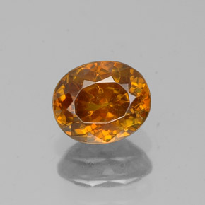 0,81 ctw natürlicher orangefarbener Sphalerit, Oval Schliff, VS-SI