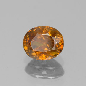 0,81 ctw natürlicher orangefarbener Sphalerit, Oval Schliff, VS-SI