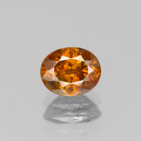 1,08 ctw natürlicher orangefarbener Sphalerit, Oval Schliff, SI