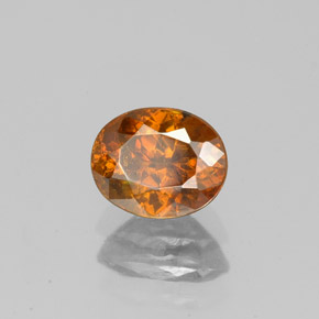 1,08 ctw natürlicher orangefarbener Sphalerit, Oval Schliff, SI