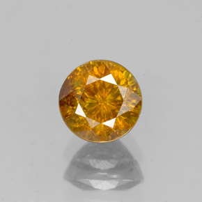1,10 ctw natürlicher Gold Sphalerit, Rundschliff, SI